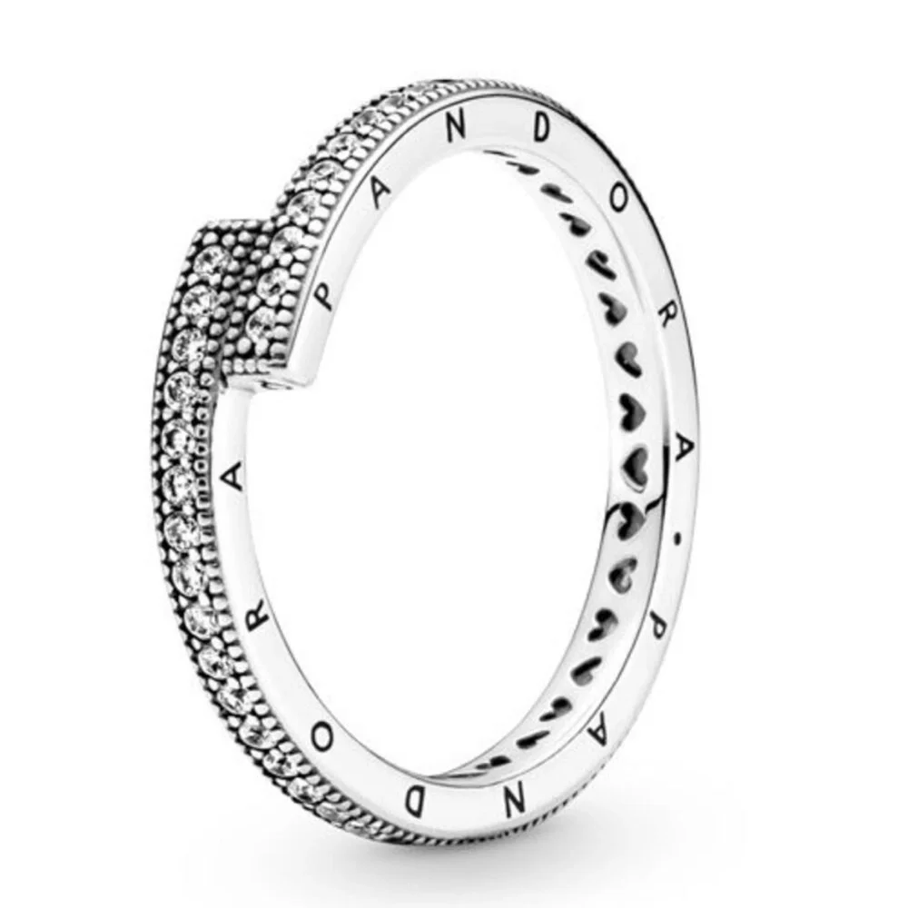 Pandora Sparkling Overlapping Ring NEW‎